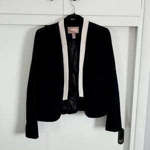 Forever 21 Open Front Black/ Cream Blazer